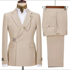 Threebooy  Men's Suits Blazer Pants for Men Jacket Italian Design Notched Lapel Party Wedding Slim Fit Costume Homme 2 Piece Clothing