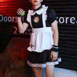 Threebooy Mens Sexy Cute Dress Suit Genderless Youth Japanese Style Cosplay Lolita Male Maid Maid Headband Neckband Wristband Skirt Suit Unisex