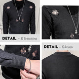 Threebooy  Clothing Men Spring High Quality Casual Knit Sweaters/Male Slim Fit Hole Decoration Pullover Man Sweaters Size S-3XL