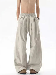 Threebooy  Y2k American Casual Sport Streetwear Wide Leg Oversized Curved Pants Men Loose Trousers Baggy Suit Pants Sweatpants
