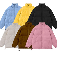 Threebooy Y2k Korean Fashions Thick Puffer Jackets Black Winter Puffer Jacket Harajuku Parkas Streetwear Quilted Jackets Coats