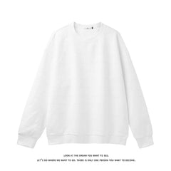 Threebooy New Men's Long Sleeve Sweatshirt Korean Fashion Classic Comfortable Round Neck Top Casual Versatile Loose Clothing