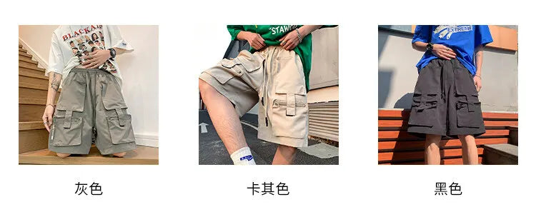 Threebooy Mens Summer Cargo Shorts Multi Pocket Casual Outdoor Sports Workwear Lightweight Comfortable Hiking Shorts Trendy Fashion