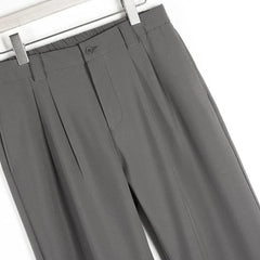 Threebooy  Men's Light Luxury Draped Baggy Suit Pants Casual Button-down Solid Color Straight Premium Elegant Dress Pants 2025 New S-4XL