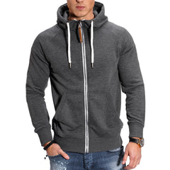 Threebooy  Men's Color Block Fitness Sports Sweatshirt Casual Fashion Contrasting Ragdoll Sleeve Cardigan Top