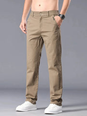 Threebooy  Stretch Men Casual Pants Autumn New Straight Formal Trousers Work Business Dress Fashion Male Comfort Brand Pants