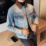 Threebooy Men's Casual Cotton Denim Jackets Masculina Slim Washed Retro Classic Blue Jeans Coat Male Men Clothing 3XL-M