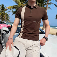 Threebooy New Cotton Men's Polos Solid Color Classic Polo Shirt Men Short Sleeve Top Quality Casual Business Social Polo Men S-5XL