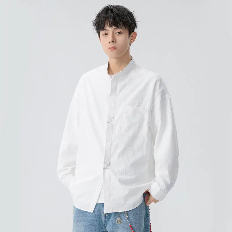 Threebooy Protection Fishing Shirts Men's Stand collar Quick Dry Long Sleeve Shirts Mesh Breathable Hiking thin jacket spring summer