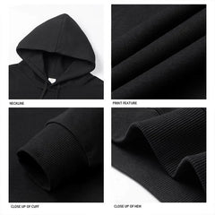 Threebooy 100% Cotton Men's Hoodies American Letter Hip Hop High Street New In Sweatshirts 2024 Autumn Y2K Couple Vintage Oversize Hoodies