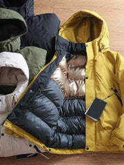 Threebooy Outdoor Functions Padded Jacket Mountaineering Clothes Winter Men's Thickened Windproof Waterproof Warm Hooded Cotton Parkas