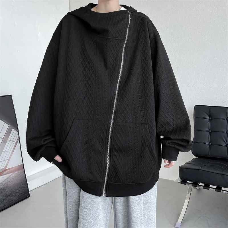 Threebooy Oversize Sweatshirts Man Original Brands Hoodie Embossing Sweatshirts for Men Zip Up Hoodies Men's Spring Clothes Clothing