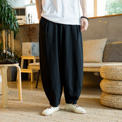 Threebooy  Men's Spring and Summer Korean Style Trendy Versatile Loose Casual Lantern Wide-leg Harem Pants