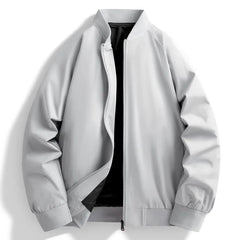 Threebooy Spring Autumn Men's Casual Jackets Windproof Bomber Jacket Solid Color Stand Collar Fashion Baseball Outerwear Coat Plus Size