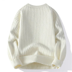 Threebooy Autumn Winter New Men's Solid Color Knitted Sweater Fashion V-Neck Youthful Vitality Pullovers Men Breathable Warm Knit Sweater