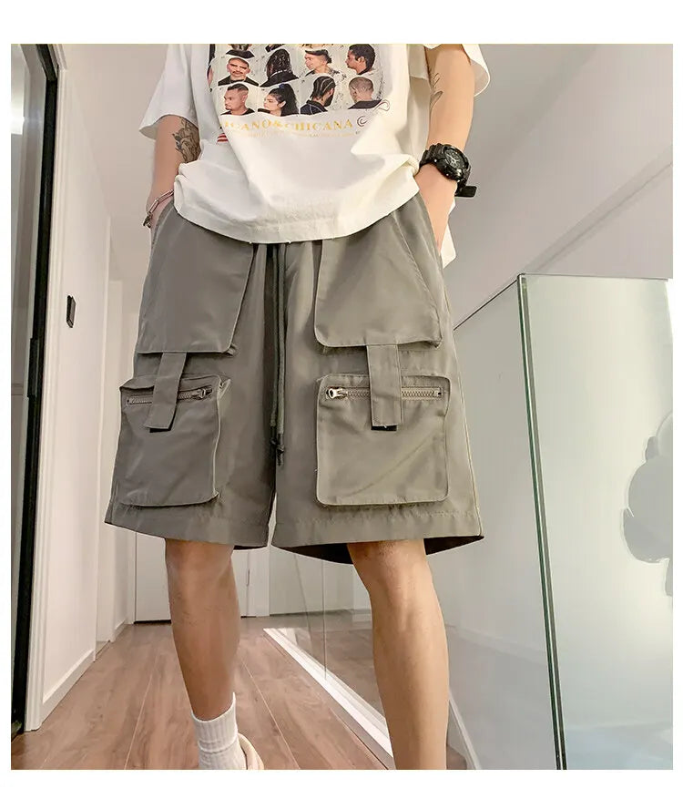 Threebooy Mens Summer Cargo Shorts Multi Pocket Casual Outdoor Sports Workwear Lightweight Comfortable Hiking Shorts Trendy Fashion