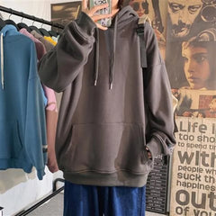 Threebooy  Gothic Vibe Hooded Sweatshirt Men's Hong Kong Streetwear Oversized Leisure Top Ins Korean Chic Spring/Fall Outerwear