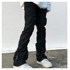 Threebooy Sets With Pants Man Harajuku Punk Men's Streetwear Black Hip Hop Fashion Clothing Casual Tactical Trousers HIP HOP Y2k Goth Flared