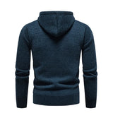 Threebooy New Autumn Winter Hoodies Men Fashion Hooded Sweatshirts Men Casual Knitted Pullovers Hooded Streetwear Solid Sports Sweatshirts