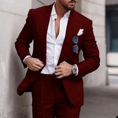 Threebooy  Men Suit Dress Suit 2piece Business Casual Gentleman Banquet Handsome Suit