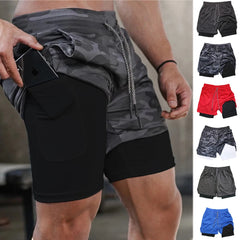 Threebooy  Men's Multi-Pocket Shorts Fitness Sports Shorts Casual Beach Workout Lined Tight Shorts Daily Style