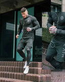 Threebooy Fitness Three-piece Men's Sports Long-sleeved Suit Men's Running Training Trend Tight Height Elastic Fitness