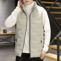 Threebooy  Men's Vest Vest Men's Autumn Winter Down Cotton New Thin Inner Jacket Warm Shoulder