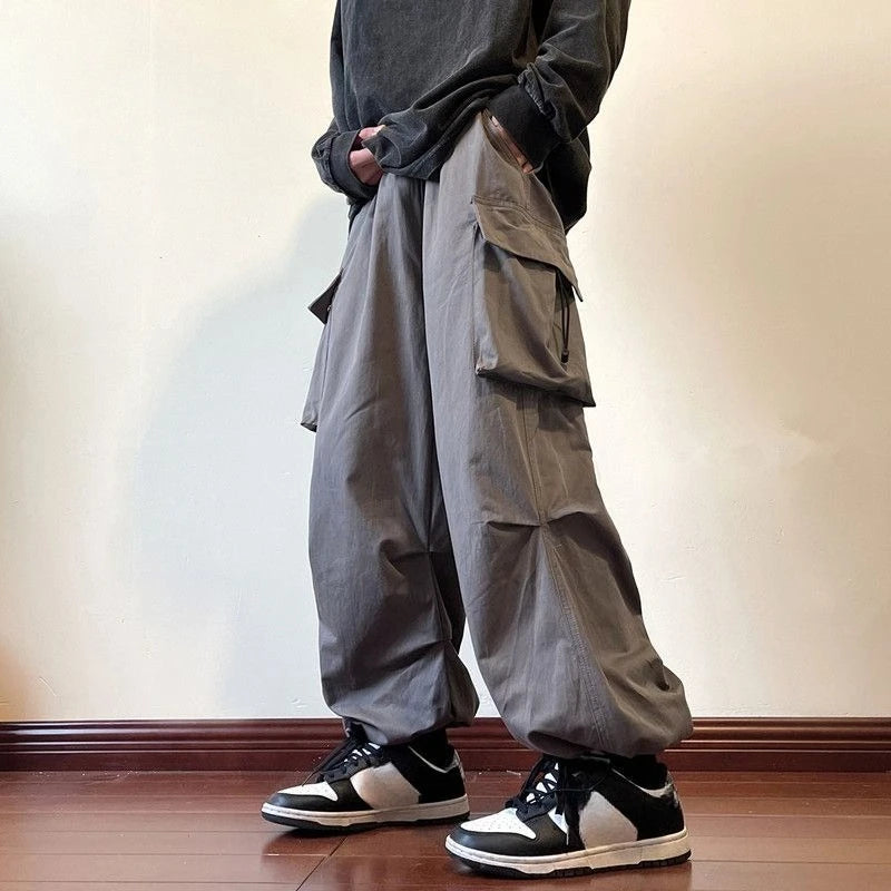Threebooy Spring Summer Multi Pocket Loose Cargo Pants for Men Street Casual Cheapest Y2k Vintage New in High Quality Long Trousers Man