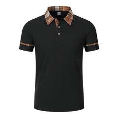 Threebooy  Summer New Men’s Polo Shirts Casual Slim Fit Turn-down Collar Short Sleeve Tee Breathable Lightweight Men Tops