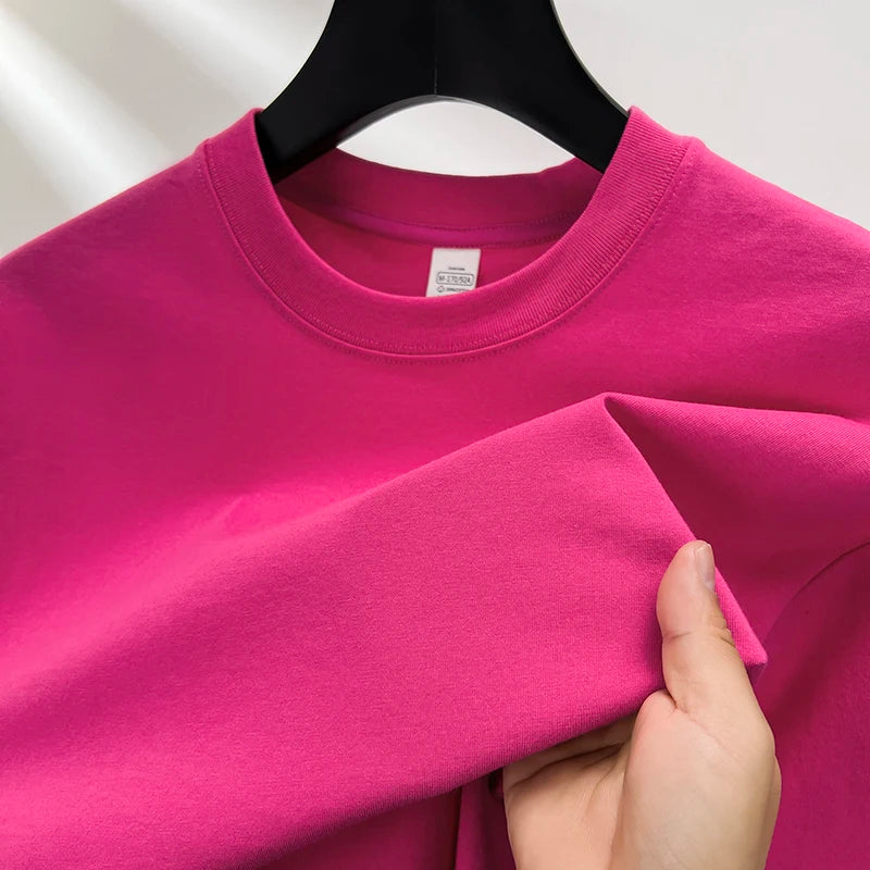 Threebooy  100% pure cotton summer high-end brand men's short sleeve round neck fashionable style half sleeved top breathable T-shirt