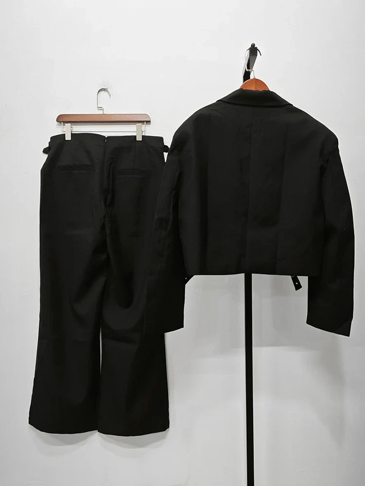 Threebooy Men's Belted Dapper 2-Piece Set