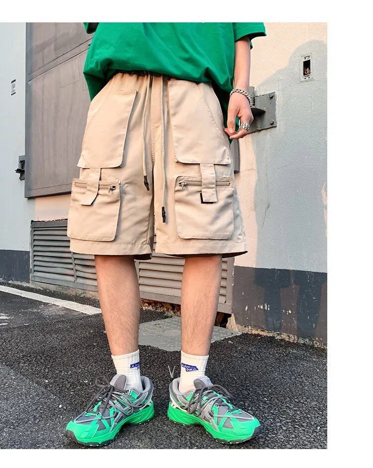Threebooy Mens Summer Cargo Shorts Multi Pocket Casual Outdoor Sports Workwear Lightweight Comfortable Hiking Shorts Trendy Fashion