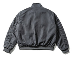 Vintage Letter Embroidery Bomber Jacket Men Streetwear Harajuku Splicing Cargo Coat Oversized Autumn New Loose Casual Jacket