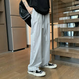 Threebooy Long Loose Male Trousers Cooling Baggy Men's Casual Pants Cool Ice Silk Fashion 2024 Low Price Stylish Sale Harajuku Cheap Y2k