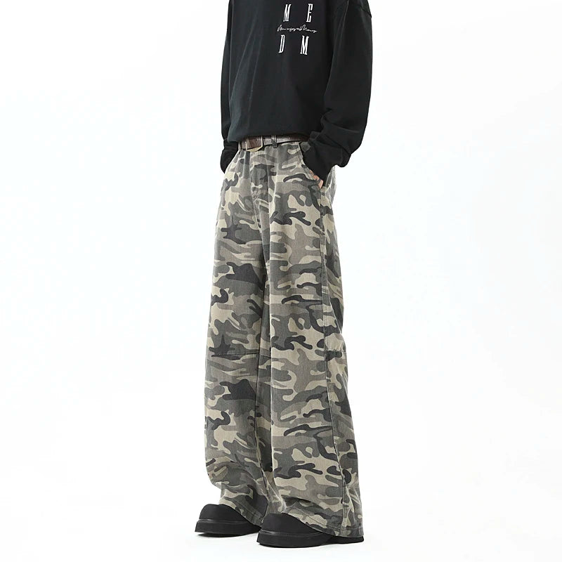 Threebooy  Summer Outdoor Casual Pants men Camouflage Straight Leg Breathable Comfort Travel Hiking Military Jogger Streetwear man Trousers