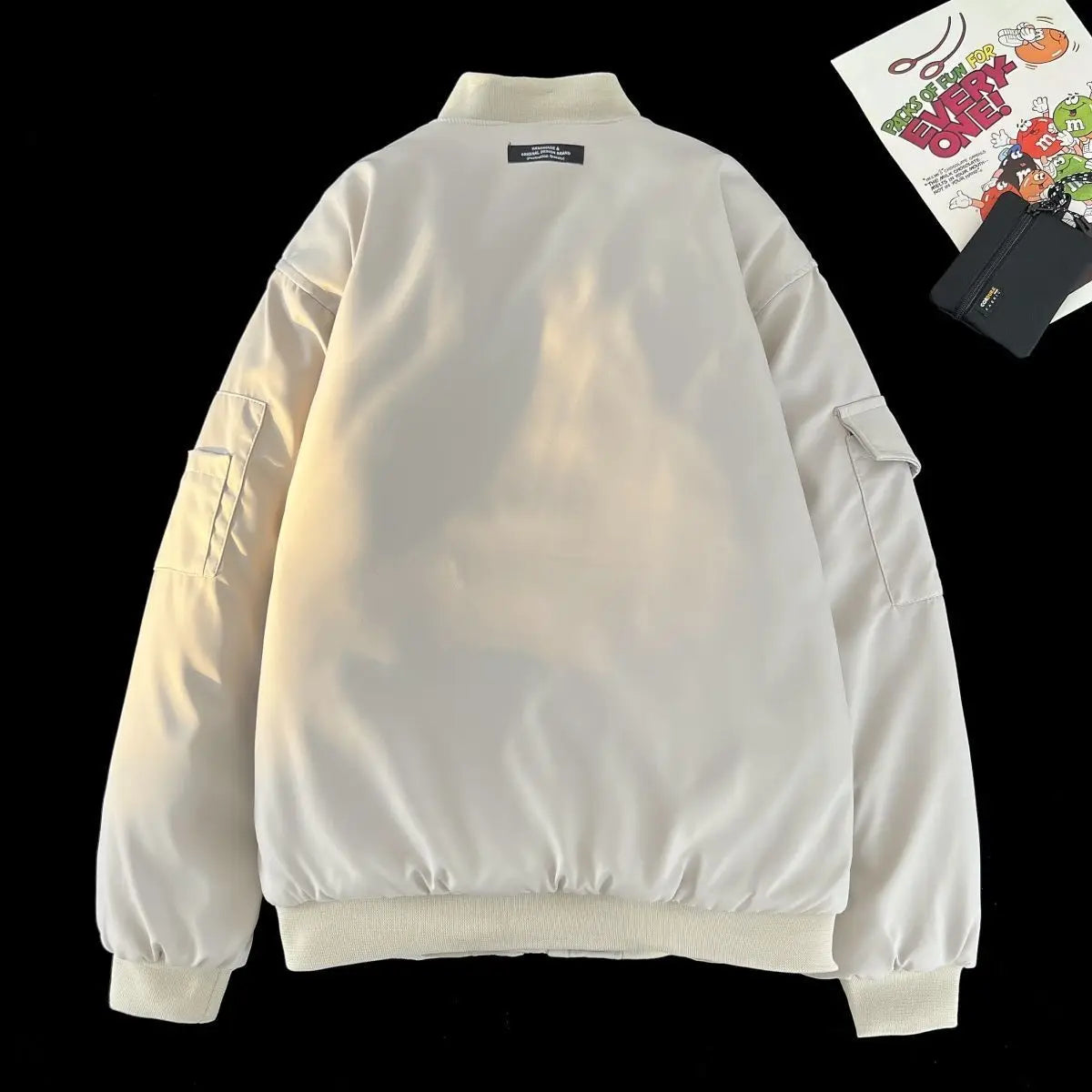 Threebooy American style autumn and winter men and women street trend thick jacket for couples loose retro Harajuku simple casual top y2k