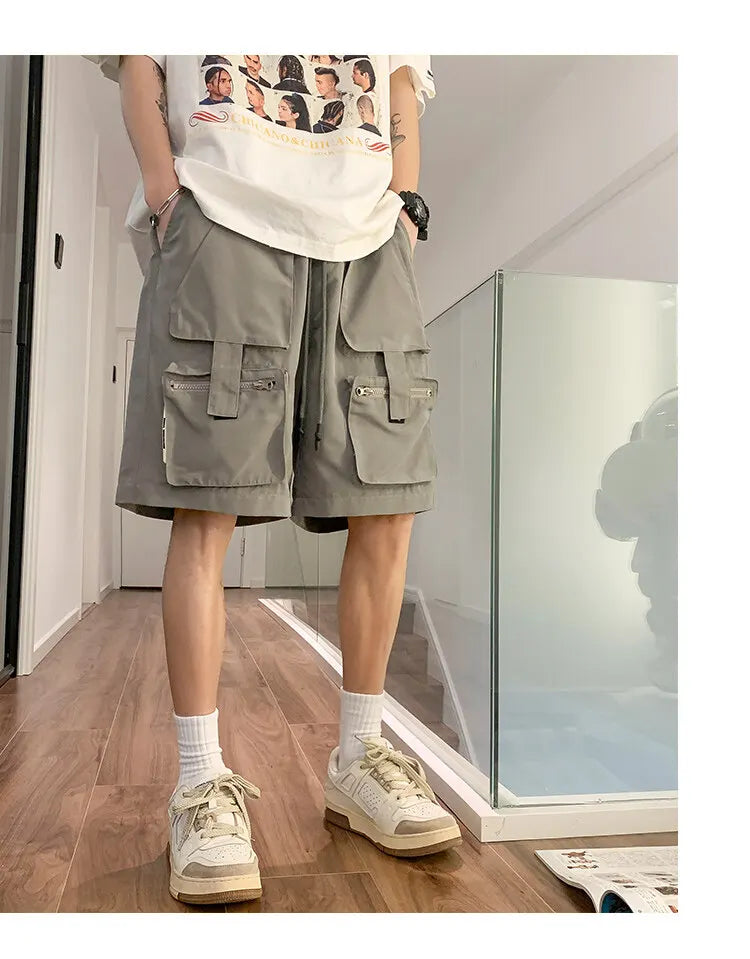 Threebooy Mens Summer Cargo Shorts Multi Pocket Casual Outdoor Sports Workwear Lightweight Comfortable Hiking Shorts Trendy Fashion