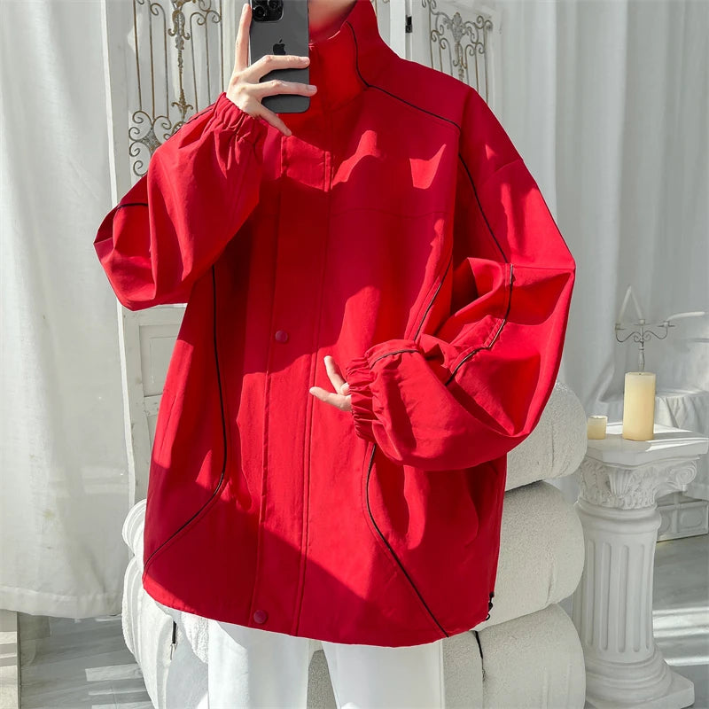 Threebooy Men's Korean Style Clothes for Men Outerwear Original Clothing Harajuku Men's Coats Models 2024 Spring Jackets Popular