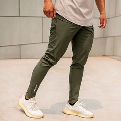 Threebooy  Outdoor Thin Sports Pants Men Running Long Fitness Training Breathable Slim Ice Silk Pants Casual Quick-drying Men's Pants