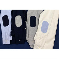 Threebooy  Korean Pure Cotton Oxford Long-sleeved Shirt American Style 2025 New Fashion Retro Trend Men's Shirt Aesthetic Academy Vintage