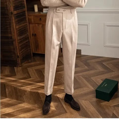 Threebooy  High-quality Harajuku Slim Fit Men's Pants Trendy Brand Draped Suit Casual Trousers Smooths Your Silhouette Small Feet