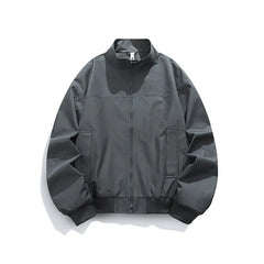 Threebooy Spring Windbreaker Lightweight Full Zip Mens Jackets Casual Outdoor Stand collar Overcoats Hiking Fishing Lightweight Coats
