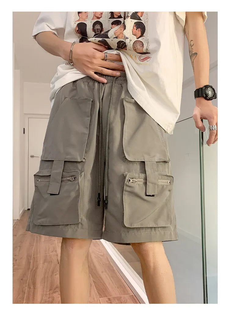 Threebooy Mens Summer Cargo Shorts Multi Pocket Casual Outdoor Sports Workwear Lightweight Comfortable Hiking Shorts Trendy Fashion