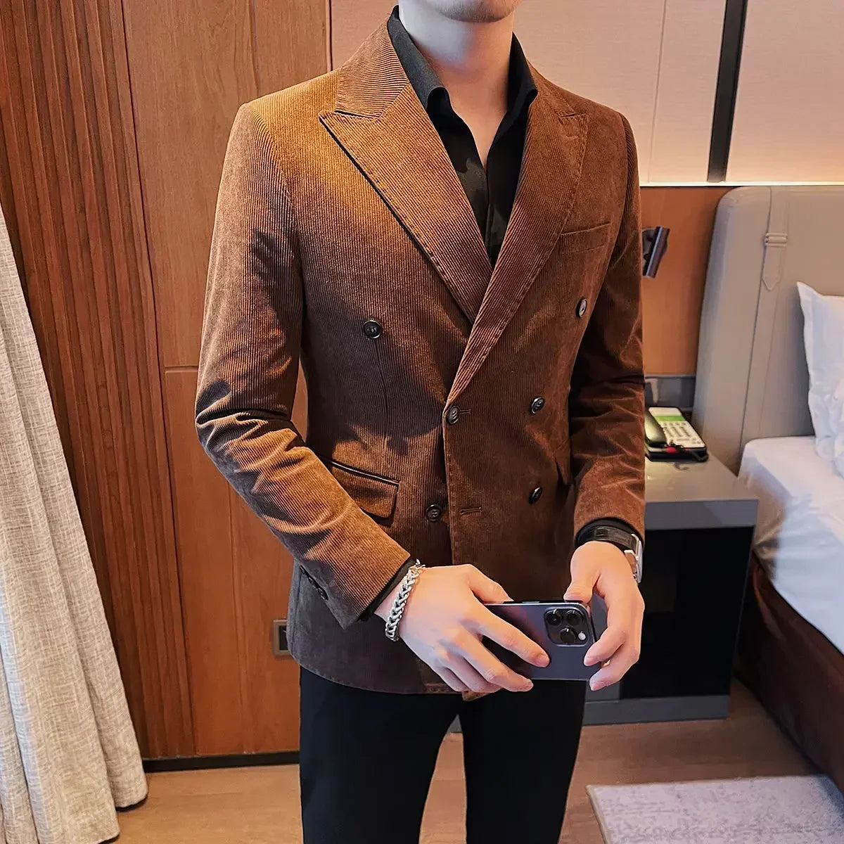 Threebooy Casual Male Dress Blazer Slim Fit Men's Suit Business Jackets Thin Korean Style Clothes Fashion Coat New In Single Models