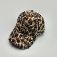 Threebooy  Retro Check Leopard Print Baseball Hats Autumn and Winter Unisex Sunshade Warm Hardtop Versatile Classical Fashion Peaked Caps