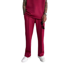 Threebooy  New European and American Men's Four-season Loose Straight-leg Sports Casual Trousers Hit Suit Pants