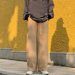 Threebooy New Baggy Striped Sweatpants For Men Straight-Leg Pants Fashion Hip Hop Streetwear Harajuku Trousers Casual Bottoms Male Clothes