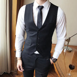 Threebooy New Arrival Dress Vests For Men Slim Fit Mens Suit Vest Male Waistcoat Gilet Homme Casual Sleeveless Formal Business Jacket