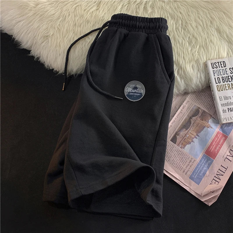 Threebooy American Retro Basketball Shorts Men's Trendy Summer Thin Japanese Sports Centre Pants Loose Large Size Casual Mid-size Pants
