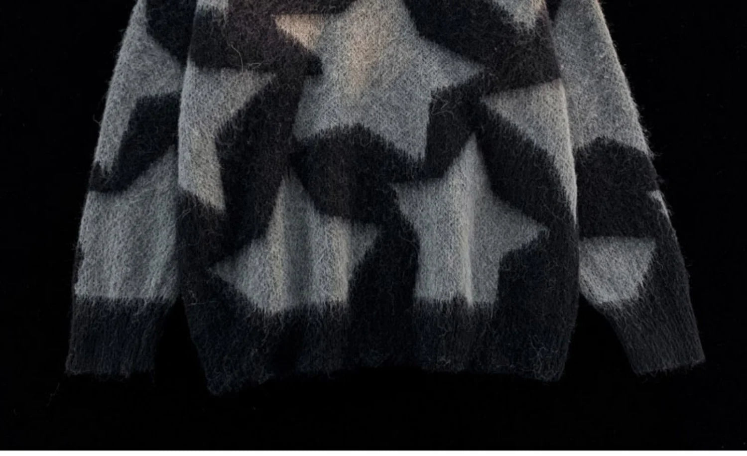 Threebooy Men's Star Pullover Sweater Knit Women's Loose Autumn Winter Couple Knitted Round Neck Long Sleeves Casual Sweaters Tops